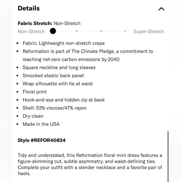 Reformation Rosalie Red Floral Long Sleeve Dress - Picture 10 of 10